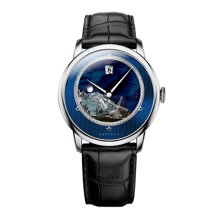 PONIGER P723 41MM montre mécanique automatique pour hommes, mouvement MIYOTA 8219, cadran peint, cristal saphir, étanche 50M