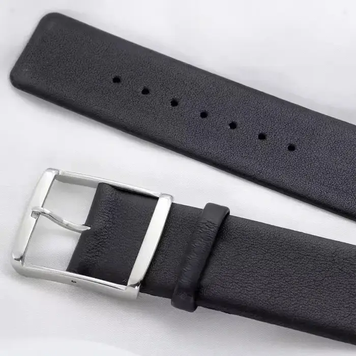 Bracelet de montre en cuir véritable pour hommes