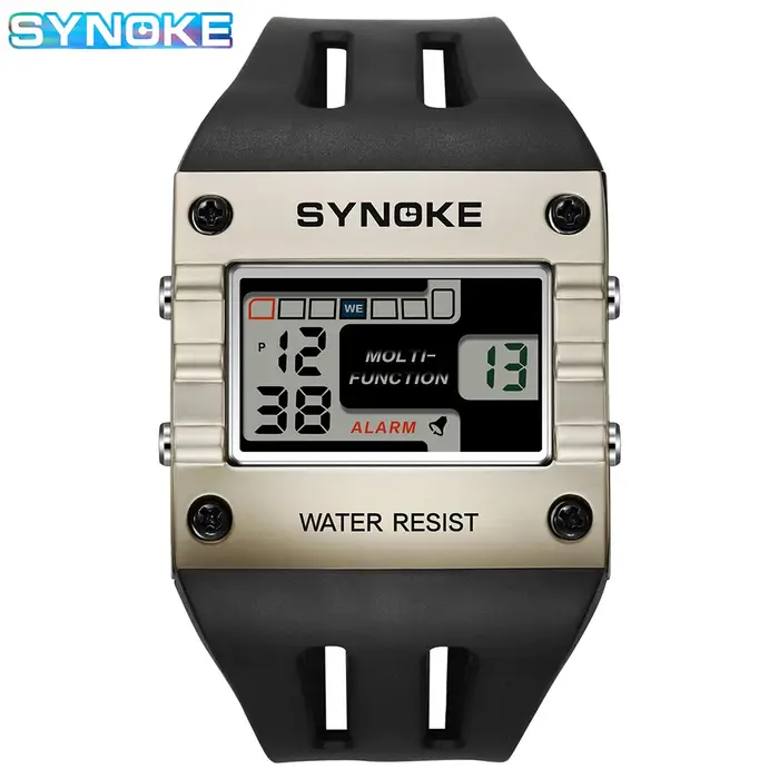 SYNOKE montre numérique montre en plein air nouvelle couleur tendance hommes sport montre électroniq
