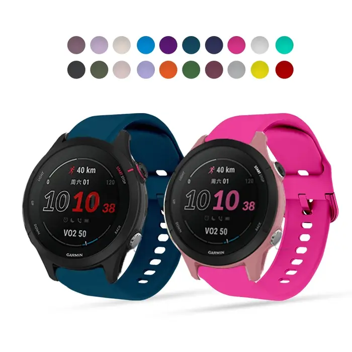 Bracelet de sport en silicone pour Garmin Forerunner 255S/255S
