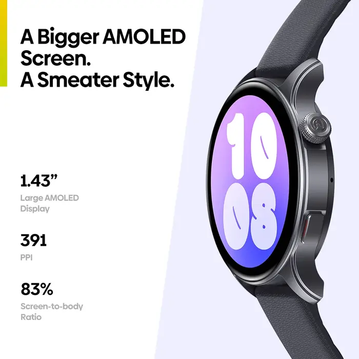 Nouveau Zeblaze Btalk 3 GPS Smartwatch 1.43 "AMOLED écran double sangle Bluetooth appel montre de sport fréquence cardiaque SpO2 suivi du stress