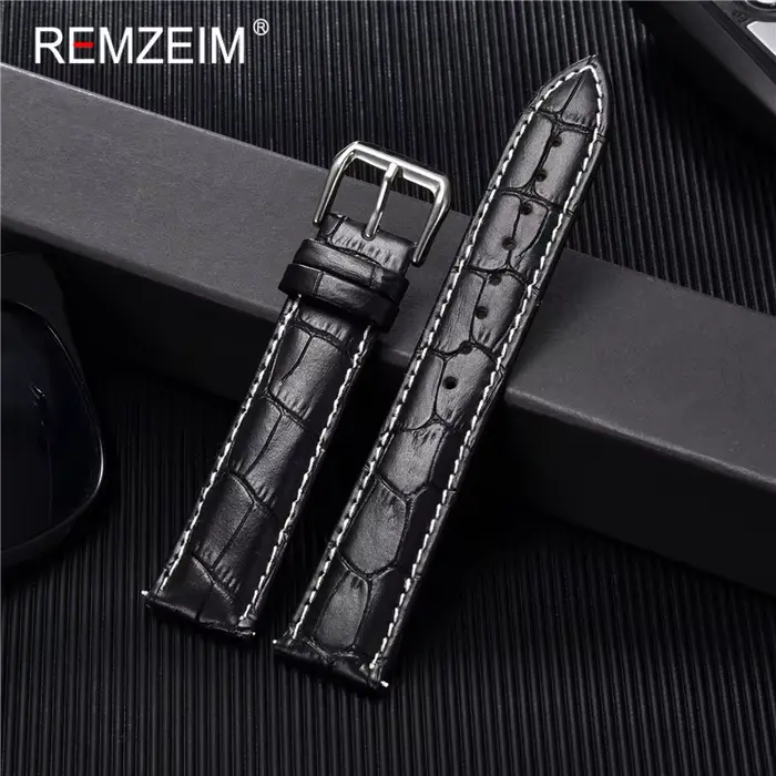 Bracelet de montre en cuir de veau, 18mm 20mm 22mm 24mm, pour femmes et hommes, accessoires de montr