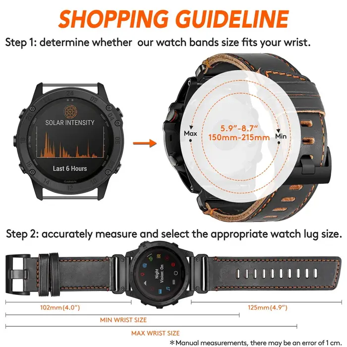 Bracelet en cuir véritable pour Garmin, bracelet de montre professionnel haut de gamme, Quickfit 22, 26mm, Fenix, Epix, MARQ, Quatic, Tactix