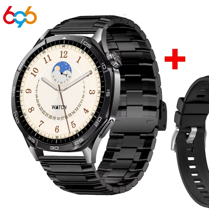 Montre connectée de navigation GPS 1,62 pouces pour hommes et femmes, avec boussole, musique, appels