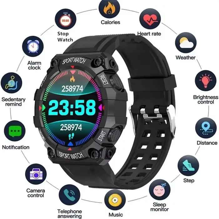 Y56 montres intelligentes hommes femmes Bluetooth Smartwatch rond tactile Bracelet intelligent Fitness