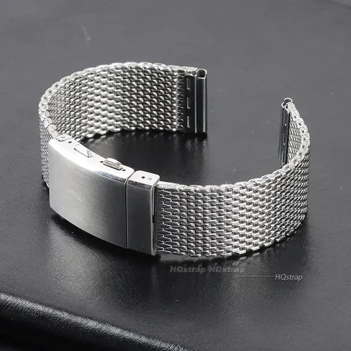 Bracelet en maille milanaise 18 mm 20 mm 22 mm pour poignet large