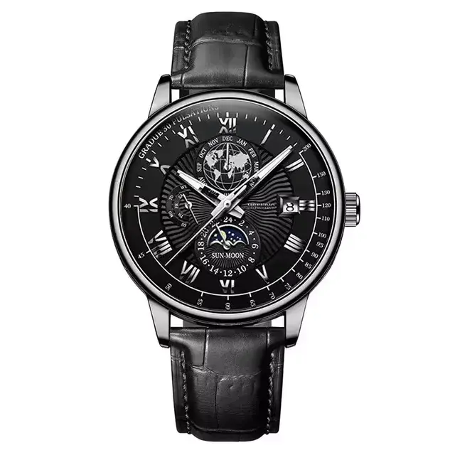 Nouvelle Montre Sportive de Luxe pour Homme 2026 – Tendance, Étanche, Lumineuse, en Cuir, avec Date,