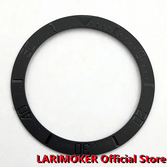 LARIMOKER 38mm lunette de montre en céramique noire adaptée