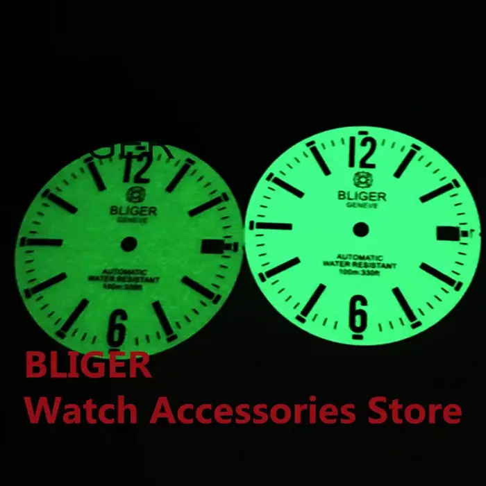 BLIGER – cadran de montre Super lumineux de 29mm