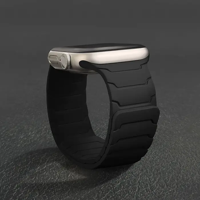 Bracelet en silicone magnétique pour Apple Watch, compatible avec les modèles ultra 2, 3, 49 mm, 44 