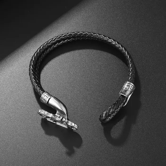 Bracelet de moto en cuir pour homme