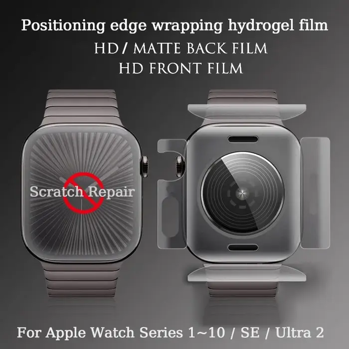 Film hydrogel souple de protection latérale pour Apple Watch Series 11 10 9 8 7 6 5 4 3 2 1 SE 2 Ultra2 3