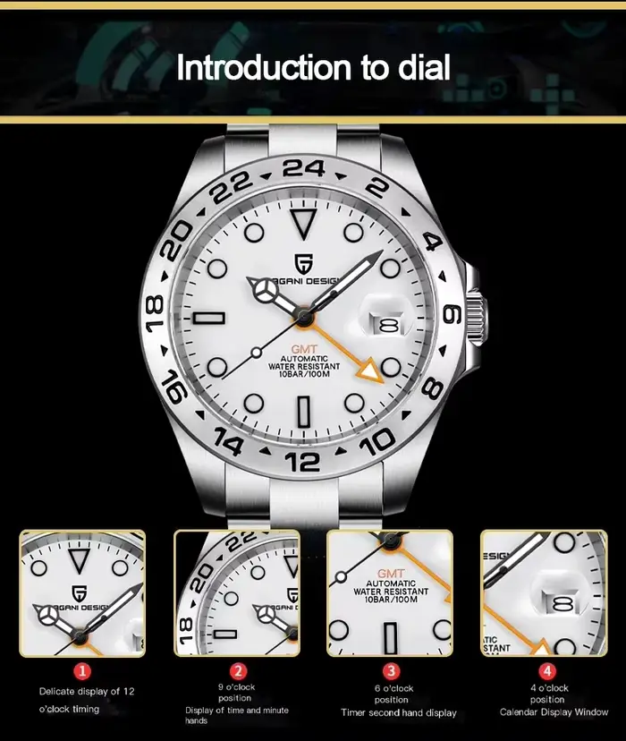 Pagani Design 2026 Nouvelle Montre de Plongée Homme 42 mm Saphir Mécanique Automatique GMT Étanche 1