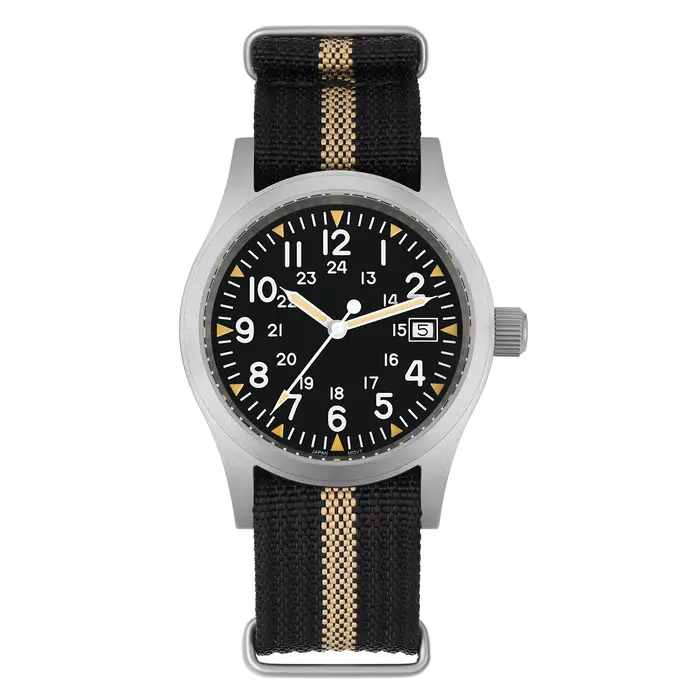 Militado ML05 38mm montre de terrain militaire Ronda 515 mouvement à Quartz dôme saphir cristal étan