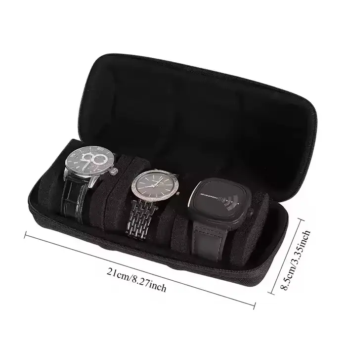 Boîte de rangement pour 10 montres, étui de voyage à fermeture éclair, organisateur portable pour mo