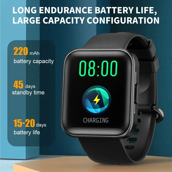 MISIRUN sport montre intelligente pour hommes femmes Fitness Tracker surveillance de la fréquence cardiaque IP68 étanche Notifications intelligentes montres