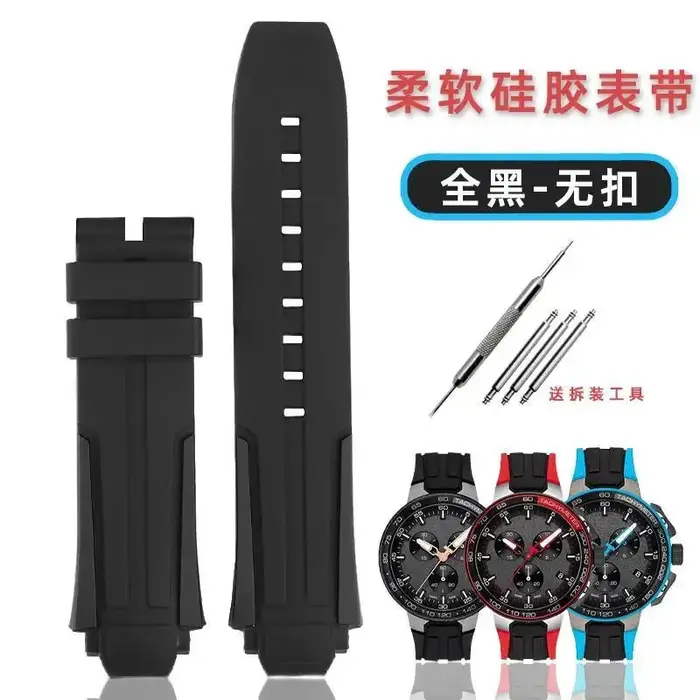 Pour Tissot 1853 vélo course série 18mm bracelet de montre en Silicone T111.417 T 111417 Un bracelet