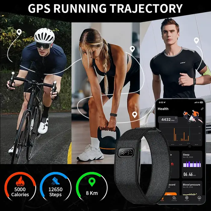 Nouvelle montre connectée numérique LIGE pour homme avec moniteur de fréquence cardiaque 24h/24