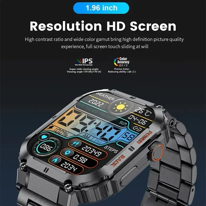Montre intelligente de fitness étanche pour homme