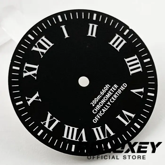 Cadran de montre vintage romain noir