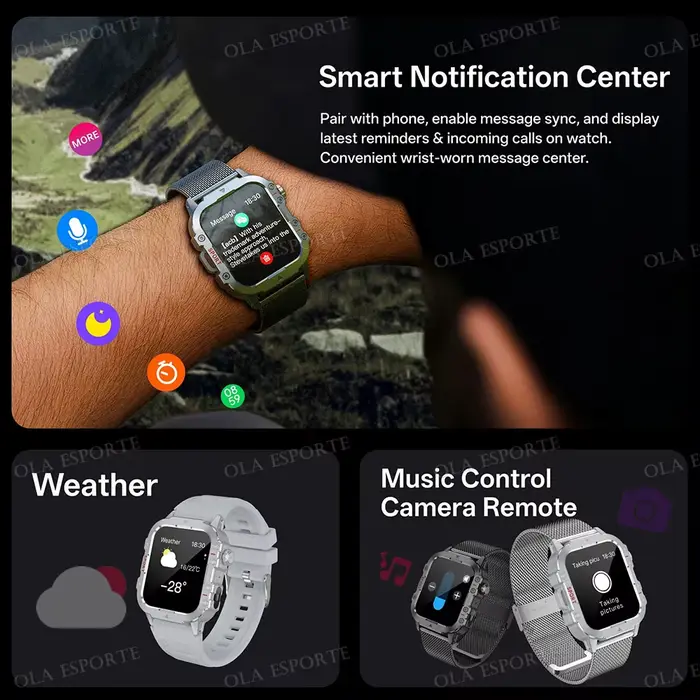 Nouvelle montre intelligente militaire 2025 pour hommes