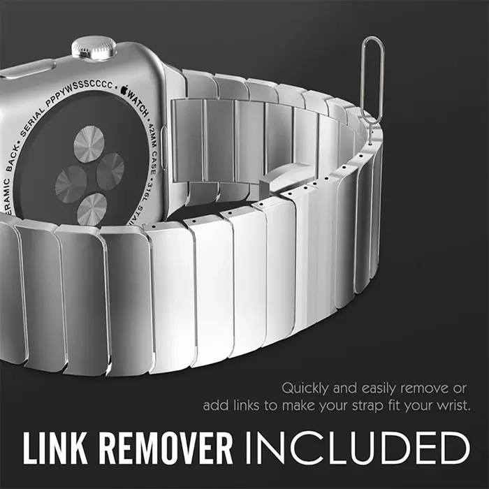 Bracelet de luxe en acier inoxydable pour Apple Watch série 10 9 8 7 46mm 45mm 41mm