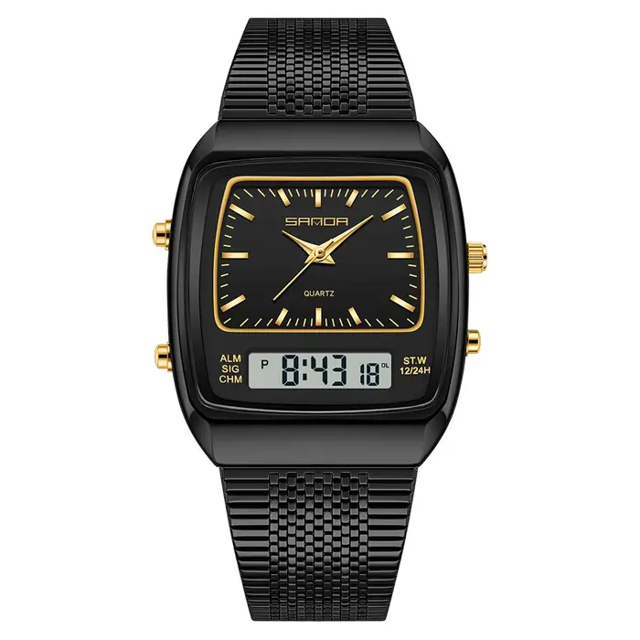 Montres SANDA pour hommes, étanches, analogiques, numériques, à quartz, montres-bracelets pour homme