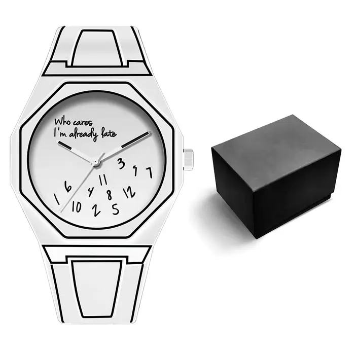 Schizche moderne 2D Montres de bande dessinée blanche