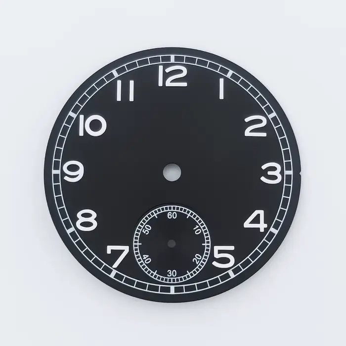 Cadran de montre Manbushijie 37 mm noir, blanc, bleu, luminescent, compatible avec les mouvements ET