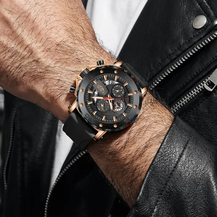 Montres pour hommes LIGE, marque haut de gamme, chronographe, calendrier lumineux, quartz, mode, affaires, sport, Relogio Masculino