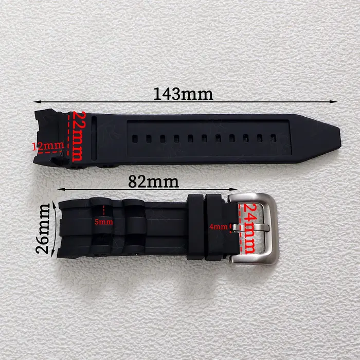 Bracelet de montre en caoutchouc de 26mm pour montres Invicta