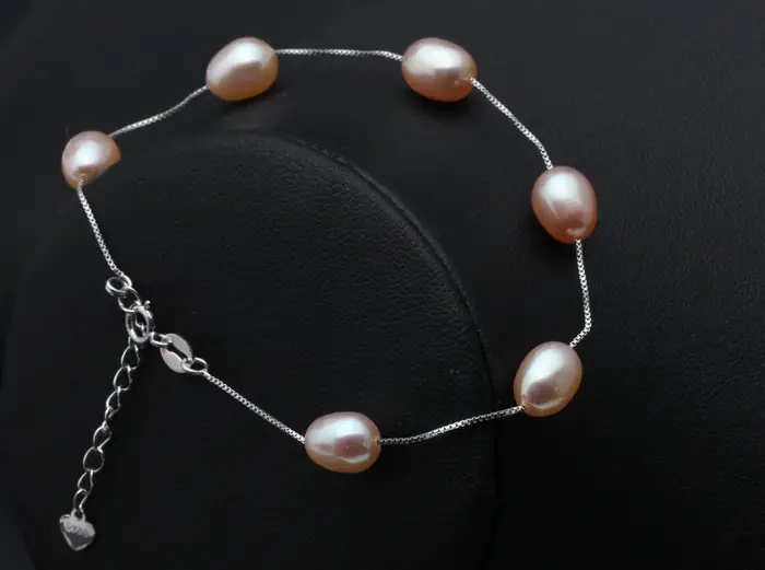 Bracelet de perles d'eau douce véritable pour femmes