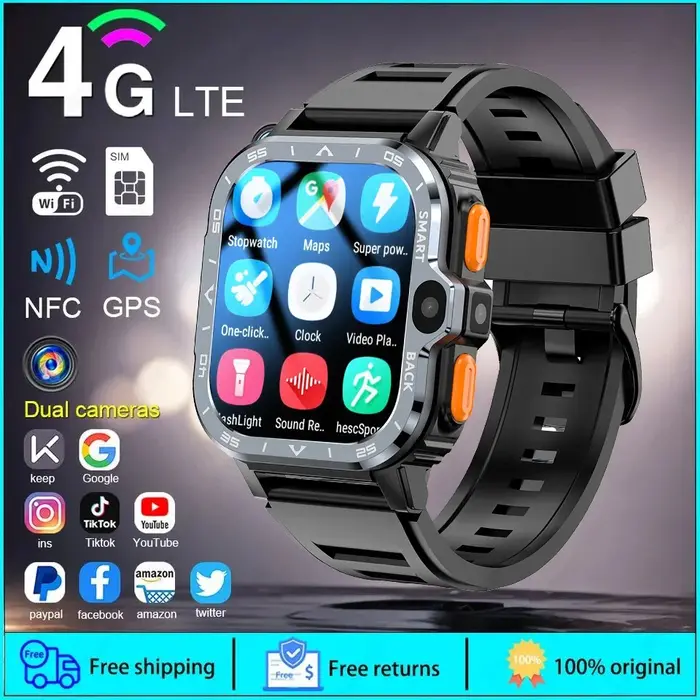 Support 4G/5G carte SIM montre intelligente hommes 16/64GB mémoire HD appel vidéo GPS Navigation 800