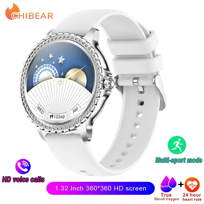 Montre intelligente à écran AMOLED pour femme