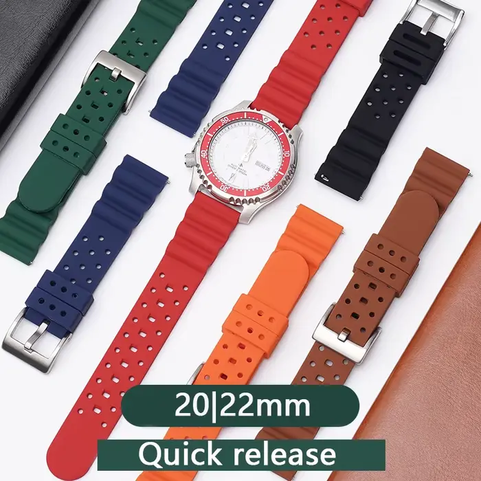 Bracelet de montre en silicone souple pour SeATM No.5
