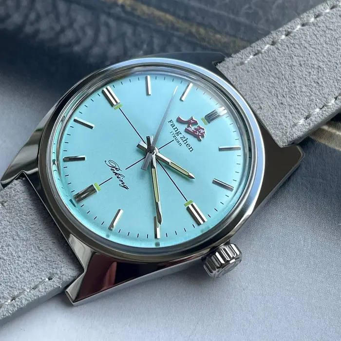 Montre Merkur avec cadran rouge vin, montre en métal vintage décontractée, montres mécaniques à remo