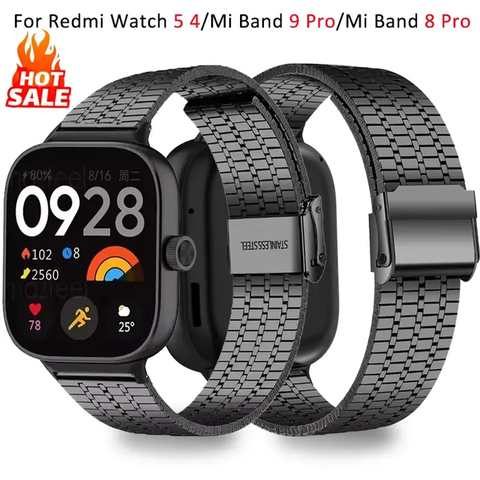 Nouveau bracelet en acier inoxydable pour Redmi Watch 5 4