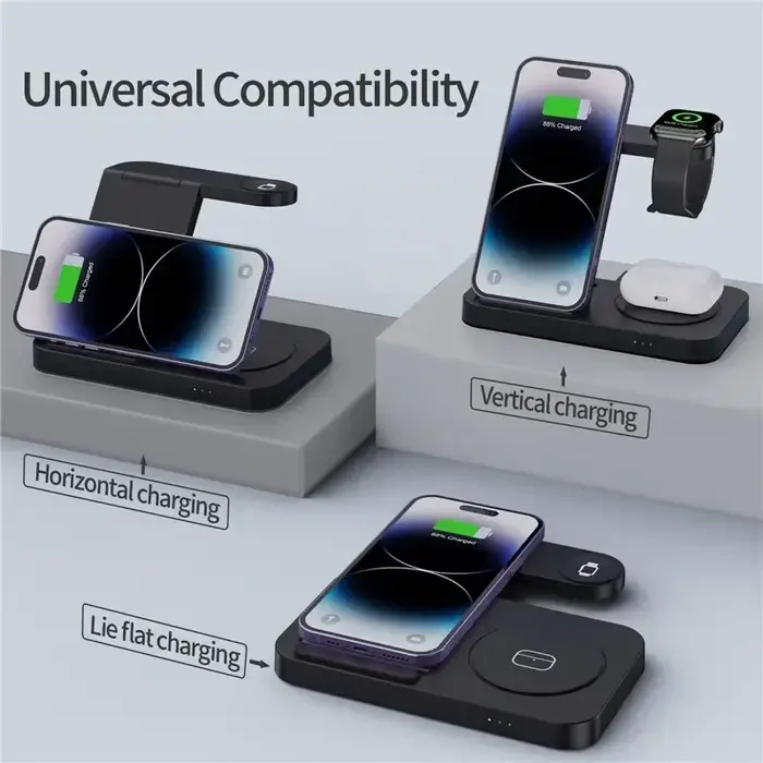 Chargeur sans fil pliable 4 en 1