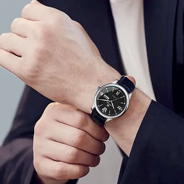 Montre mécanique automatique ultra fine pour hommes