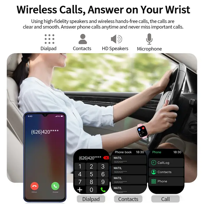 Nouveau Smartwatch BT appel surveillance de la santé et du sommeil 1.83 ''écran HD enfants montre intelligente étanche mode Bracelet de sport pour femmes hommes