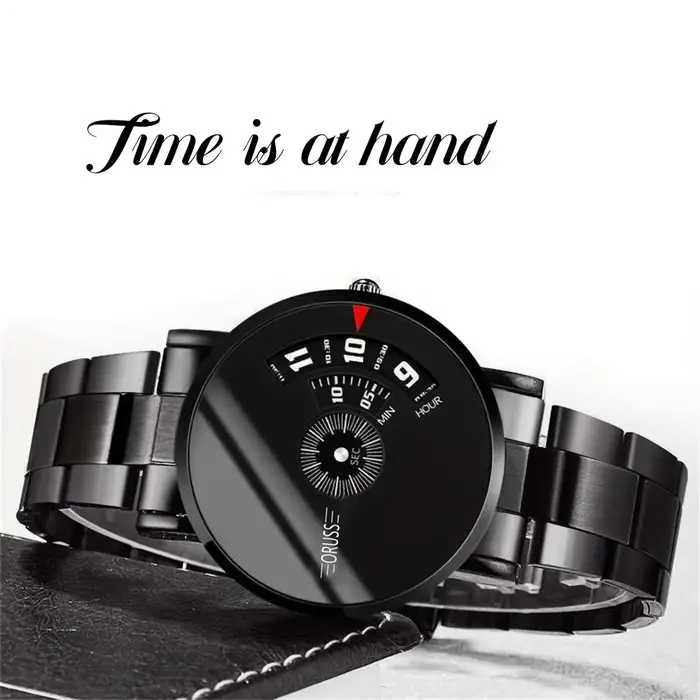 Nouvelle montre pour hommes noire scientifique et technologique