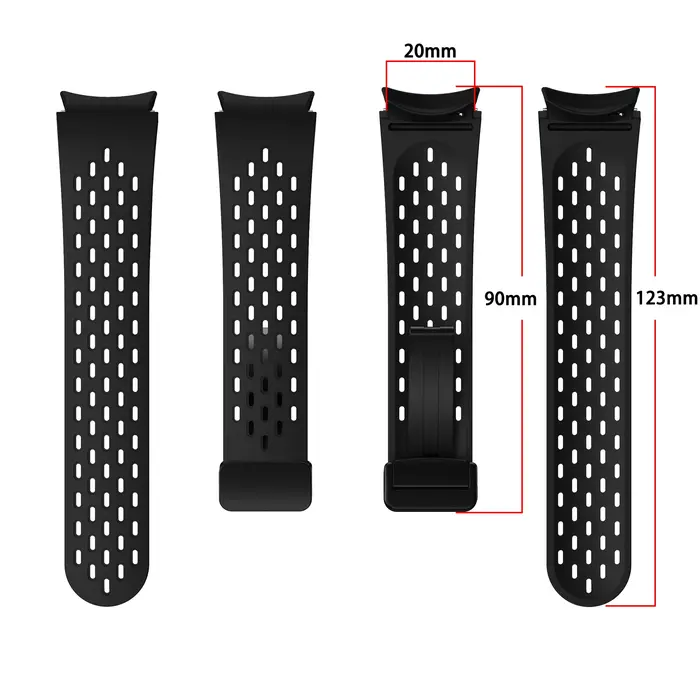 Bracelet en Silicone pour Samsung Galaxy Watch 7 6 5 4 40mm 44mm 5 Pro 45mm