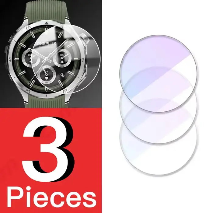 Protecteur d'écran pour OnePlus Watch 3 Watch3, 3 pièces, Film de Protection en verre trempé