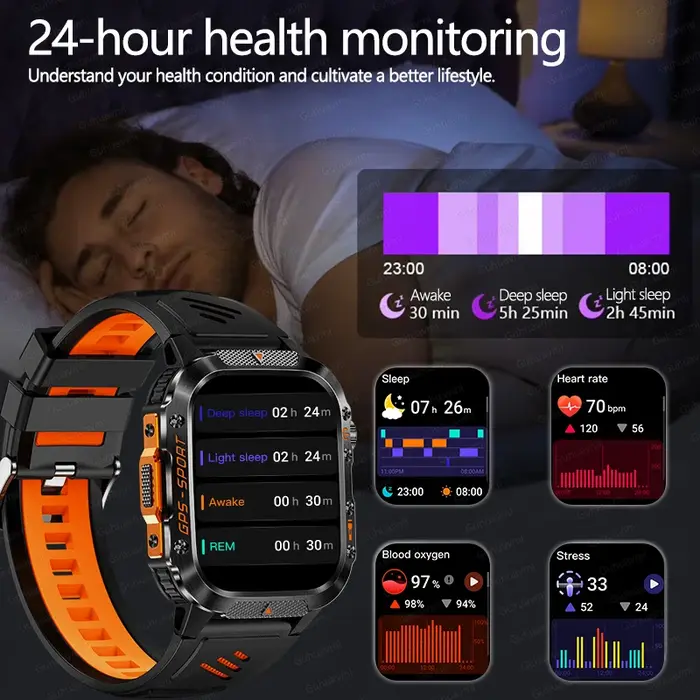GUHUAVMI 2025 nouveau double bande GPS natation montre intelligente boussole IP68 professionnel étanche Sport Bluetooth appel montres intelligentes pour hommes