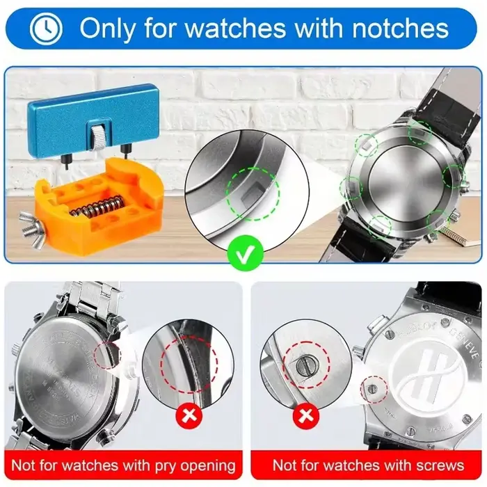 4 kits de remplacement de piles de montre professionnels