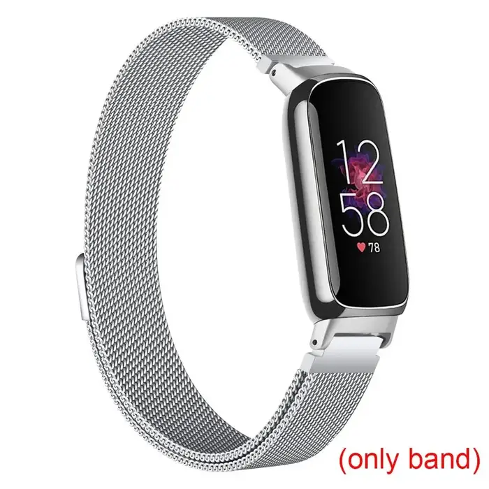 Bracelet magnétique pour Fitbit Inspire 3 bandes femmes hommes sangle à boucle en maille métallique