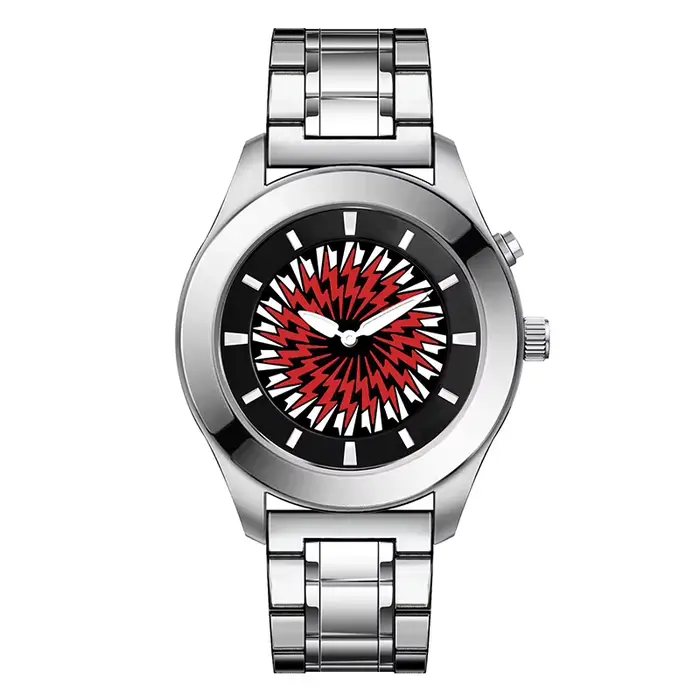 Montre millénaire rétro avec cadran à flamme dynamique
