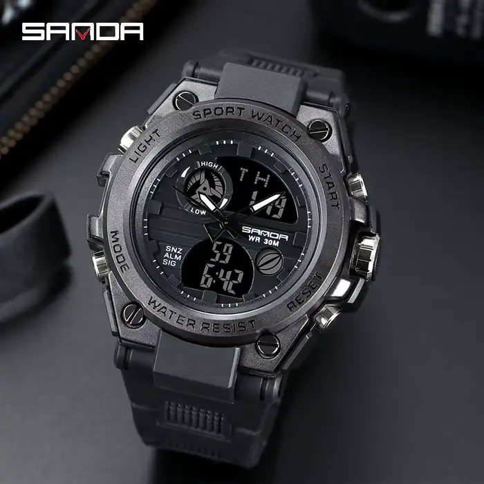 Montre-bracelet de sport étanche pour homme