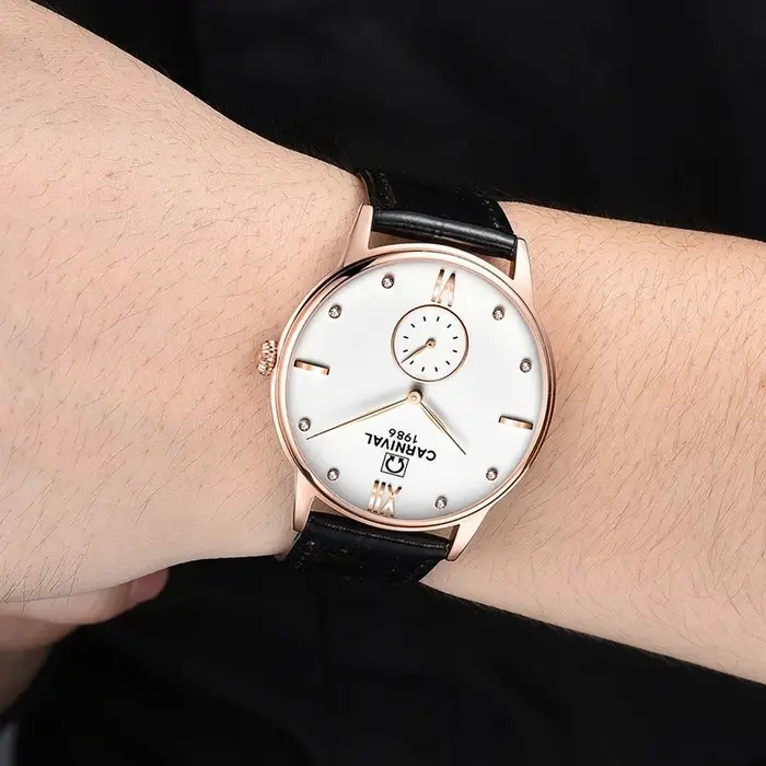 Montre-bracelet d'affaires à quartz pour homme