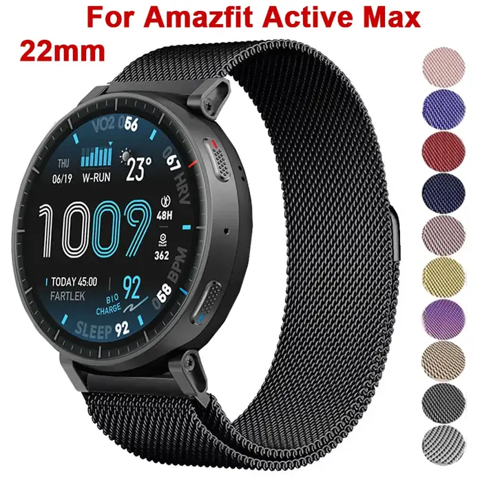 Bracelet à boucle milanaise de 22mm pour Amazfit Active Max